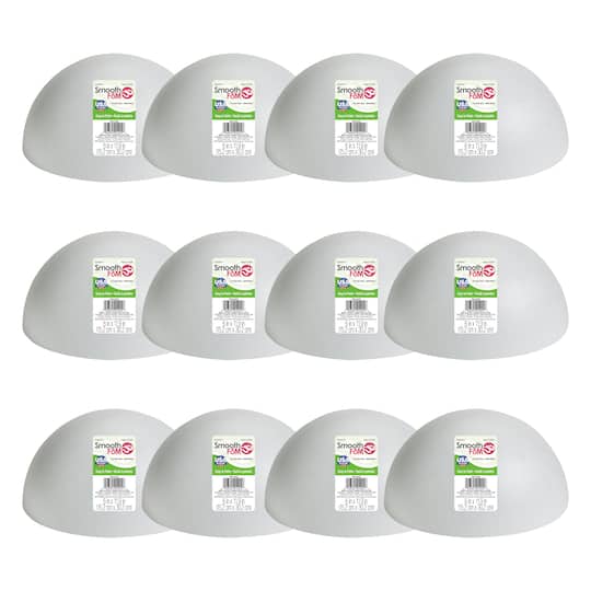 12 Pack: FloraCraft® SmoothFōM® 11.9" Hollow Foam Half Ball